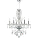 Provence Polished Chrome Clear Crystal 6 Light Chandelier - Chandeliers