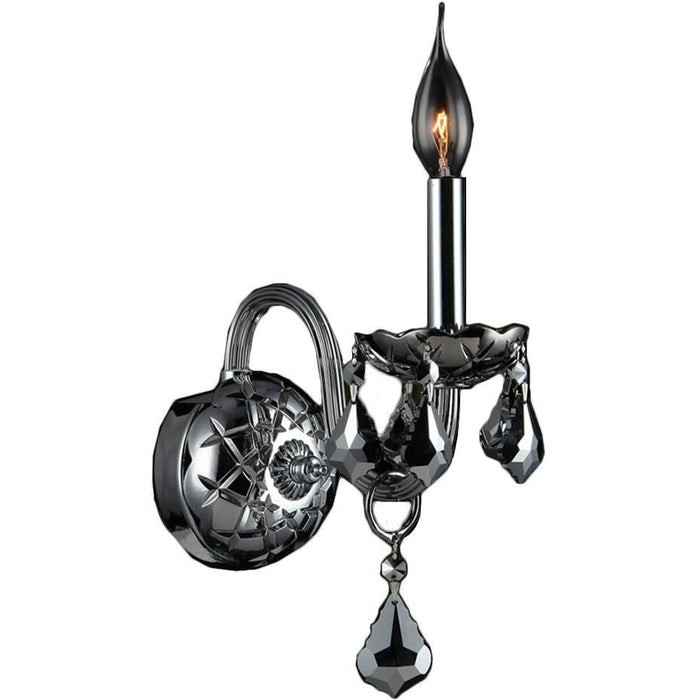 Provence Polished Chrome Chrome Crystal 1 Light Wall Sconce - Wall Sconces