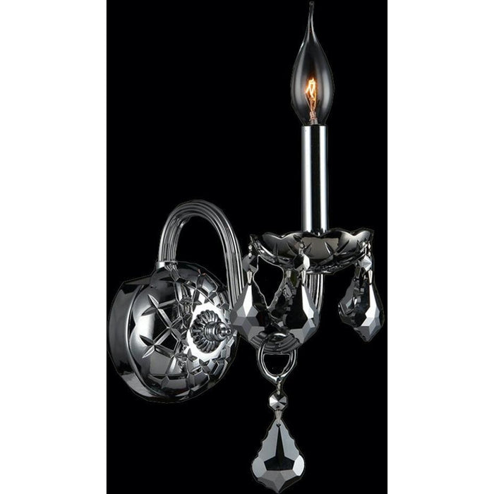 Provence Polished Chrome Chrome Crystal 1 Light Wall Sconce - Wall Sconces