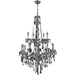 Provence Polished Chrome Chrome Crystal 15 Light Chandelier - Chandeliers
