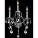 Provence Polished Chrome Chrome Crystal 3 Light Wall Sconce - Wall Sconces