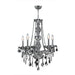 Provence Polished Chrome Chrome Crystal 5 Light Chandelier - Chandeliers