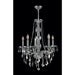 Provence Polished Chrome Chrome Crystal 5 Light Chandelier - Chandeliers