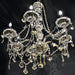 Provence Polished Chrome Chrome Crystal 6 Light Chandelier - Chandeliers