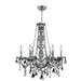 Provence Polished Chrome Chrome Crystal 6 Light Chandelier - Chandeliers