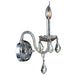 Provence Polished Chrome Golden Teak Crystal 1 Light Wall Sconce - Wall Sconces