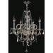 Provence Polished Chrome Golden Teak Crystal 5 Light Chandelier - Chandeliers