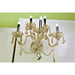 Provence Polished Chrome Golden Teak Crystal 5 Light Wall Sconce - Wall Sconces