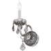 Provence Polished Chrome Smoke Crystal 1 Light Wall Sconce - Wall Sconces