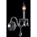 Provence Polished Chrome Smoke Crystal 1 Light Wall Sconce - Wall Sconces