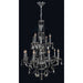 Provence Polished Chrome Smoke Crystal 12 Light Chandelier - Chandeliers