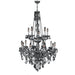 Provence Polished Chrome Smoke Crystal 15 Light Chandelier - Chandeliers