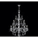 Provence Polished Chrome Smoke Crystal 21 Light Chandelier - Chandeliers