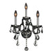 Provence Polished Chrome Smoke Crystal 3 Light Wall Sconce - Wall Sconces