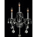 Provence Polished Chrome Smoke Crystal 3 Light Wall Sconce - Wall Sconces