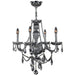 Provence Polished Chrome Smoke Crystal 4 Light Chandelier - Chandeliers