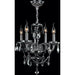 Provence Polished Chrome Smoke Crystal 4 Light Chandelier - Chandeliers
