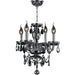 Provence Polished Chrome Smoke Crystal 4 Light Chandelier - Chandeliers