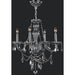 Provence Polished Chrome Smoke Crystal 4 Light Chandelier - Chandeliers