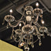 Provence Polished Chrome Smoke Crystal 4 Light Chandelier - Chandeliers