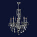 Provence Polished Chrome Smoke Crystal 5 Light Chandelier - Chandeliers