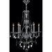 Provence Polished Chrome Smoke Crystal 6 Light Chandelier - Chandeliers