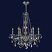 Provence Polished Chrome Smoke Crystal 6 Light Chandelier - Chandeliers
