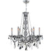 Provence Polished Chrome Smoke Crystal 6 Light Chandelier - Chandeliers