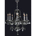 Provence Polished Chrome Smoke Crystal 8 Light Chandelier - Chandeliers