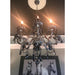 Provence Polished Chrome Smoke Crystal 8 Light Chandelier - Chandeliers