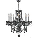 Provence Polished Chrome Smoke Crystal 8 Light Chandelier - Chandeliers