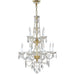 Provence Polished Gold Clear Crystal 12 Light Chandelier - Chandeliers