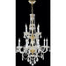 Provence Polished Gold Clear Crystal 12 Light Chandelier - Chandeliers
