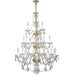 Provence Polished Gold Clear Crystal 21 Light Chandelier - Chandeliers