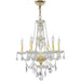 Provence Polished Gold Clear Crystal 6 Light Chandelier - Chandeliers