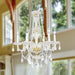 Provence Polished Gold Clear Crystal 6 Light Chandelier - Chandeliers