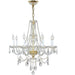 Provence Polished Gold Clear Crystal 8 Light Chandelier - Chandeliers