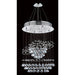 Saturn Polished Chrome Clear Crystal 5 Light Halogen Chandelier - Chandeliers