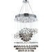 Saturn Polished Chrome Clear Crystal 5 Light Halogen Chandelier - Chandeliers