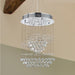 Saturn Polished Chrome Clear Crystal 5 Light Halogen Chandelier - Chandeliers