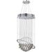 Saturn Polished Chrome Clear Crystal 7 Light Halogen Chandelier - Chandeliers
