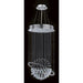 Saturn Polished Chrome Clear Crystal 7 Light Halogen Chandelier - Chandeliers