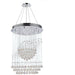 Saturn Polished Chrome Clear Crystal 7 Light Halogen Chandelier - Chandeliers