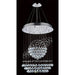 Saturn Polished Chrome Clear Crystal 7 Light Halogen Chandelier - Chandeliers