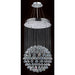 Saturn Polished Chrome Clear Crystal 7 Light Halogen Chandelier - Chandeliers