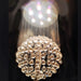 Saturn Polished Chrome Clear Crystal 7 Light Halogen Chandelier - Chandeliers