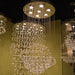 Saturn Polished Chrome Clear Crystal 7 Light Halogen Chandelier - Chandeliers