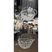 Saturn Polished Chrome Clear Crystal 8 Light Halogen Chandelier - Chandeliers