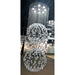 Saturn Polished Chrome Clear Crystal 9 Light Halogen Chandelier - Chandeliers