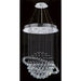 Saturn Polished Chrome Clear Crystal 9 Light Halogen Chandelier - Chandeliers